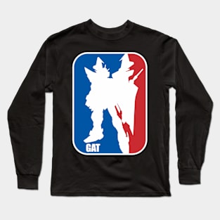 gundam strike noir gat nba logo baskelball Long Sleeve T-Shirt